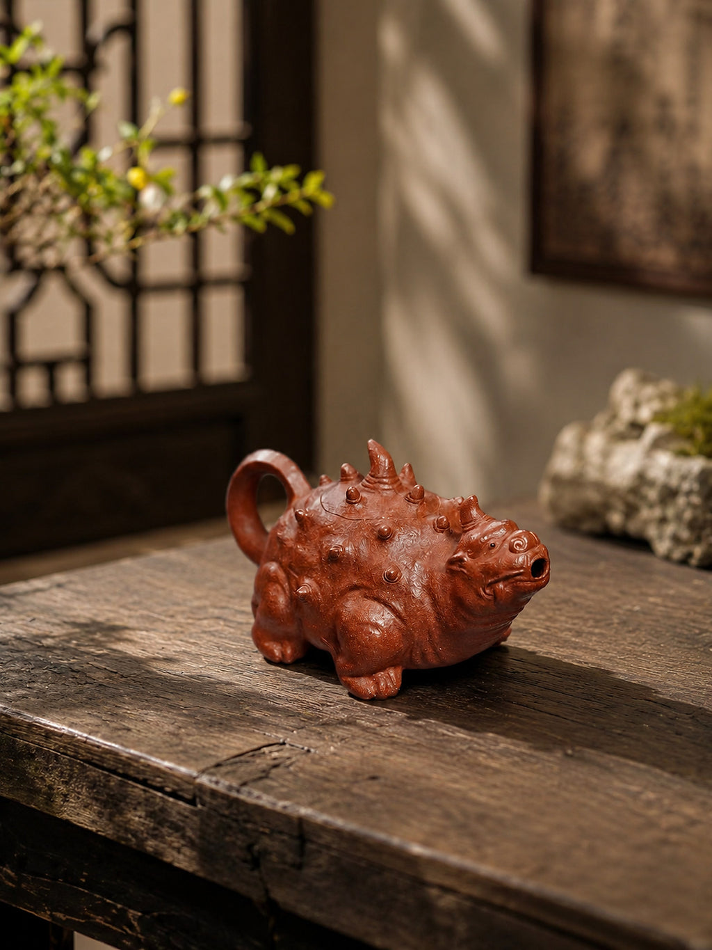 Product view 5 of 150ml Sculptural Form zisha teapot in Red Jiangponi Clay, No. 247