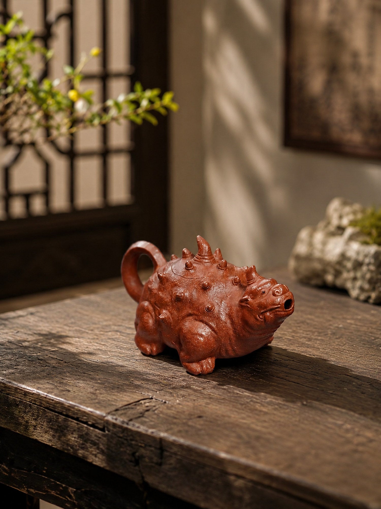 Product view 5 of 150ml Sculptural Form zisha teapot in Red Jiangponi Clay, No. 247