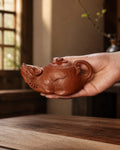 Product view 1 of 135ml Sculptural Form zisha teapot in Red Jiangponi Clay, No. 262