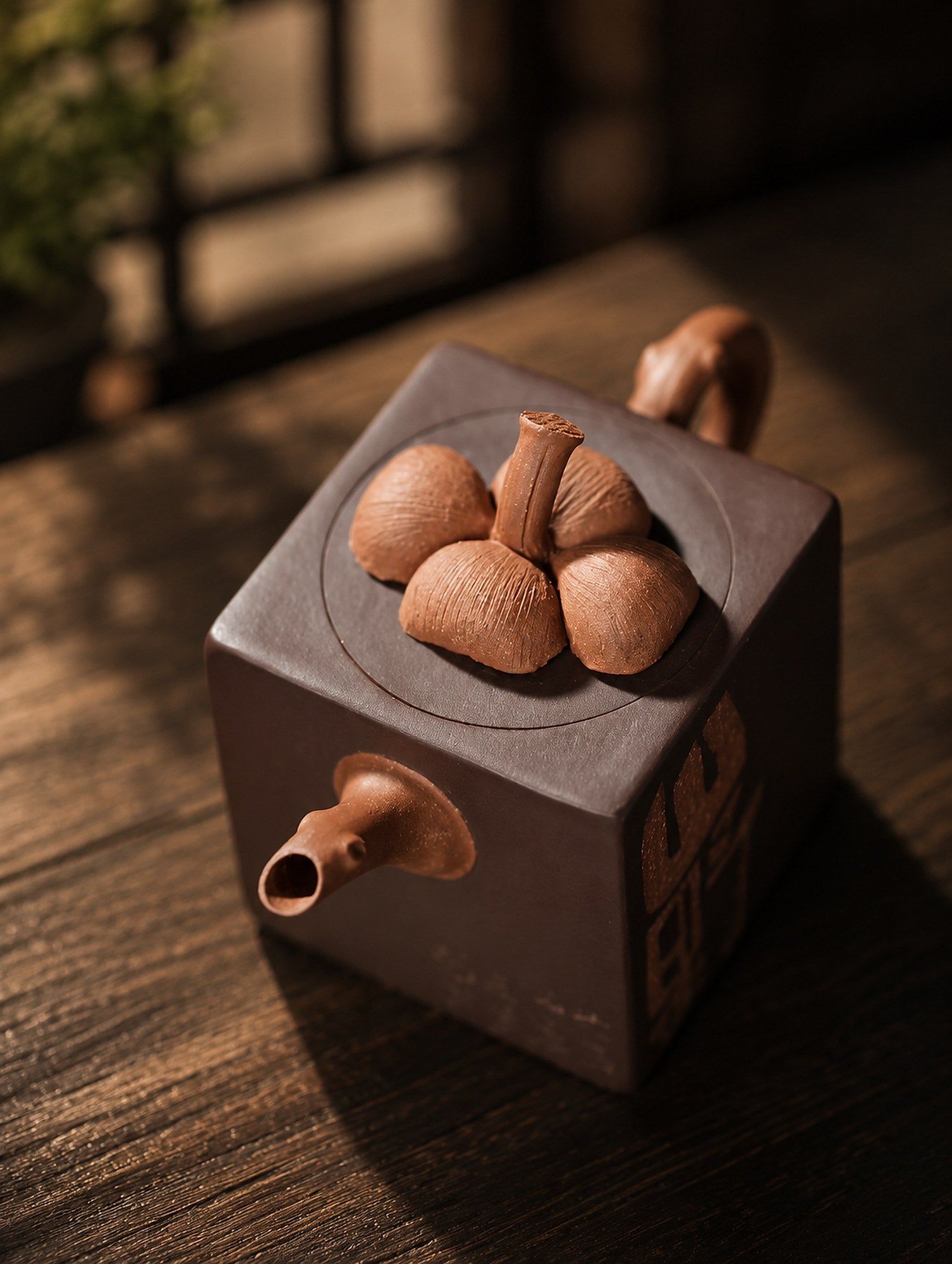 Product view 5 of 100ml Sculptural Form zisha teapot in Red Jiangponi Clay, No. 305