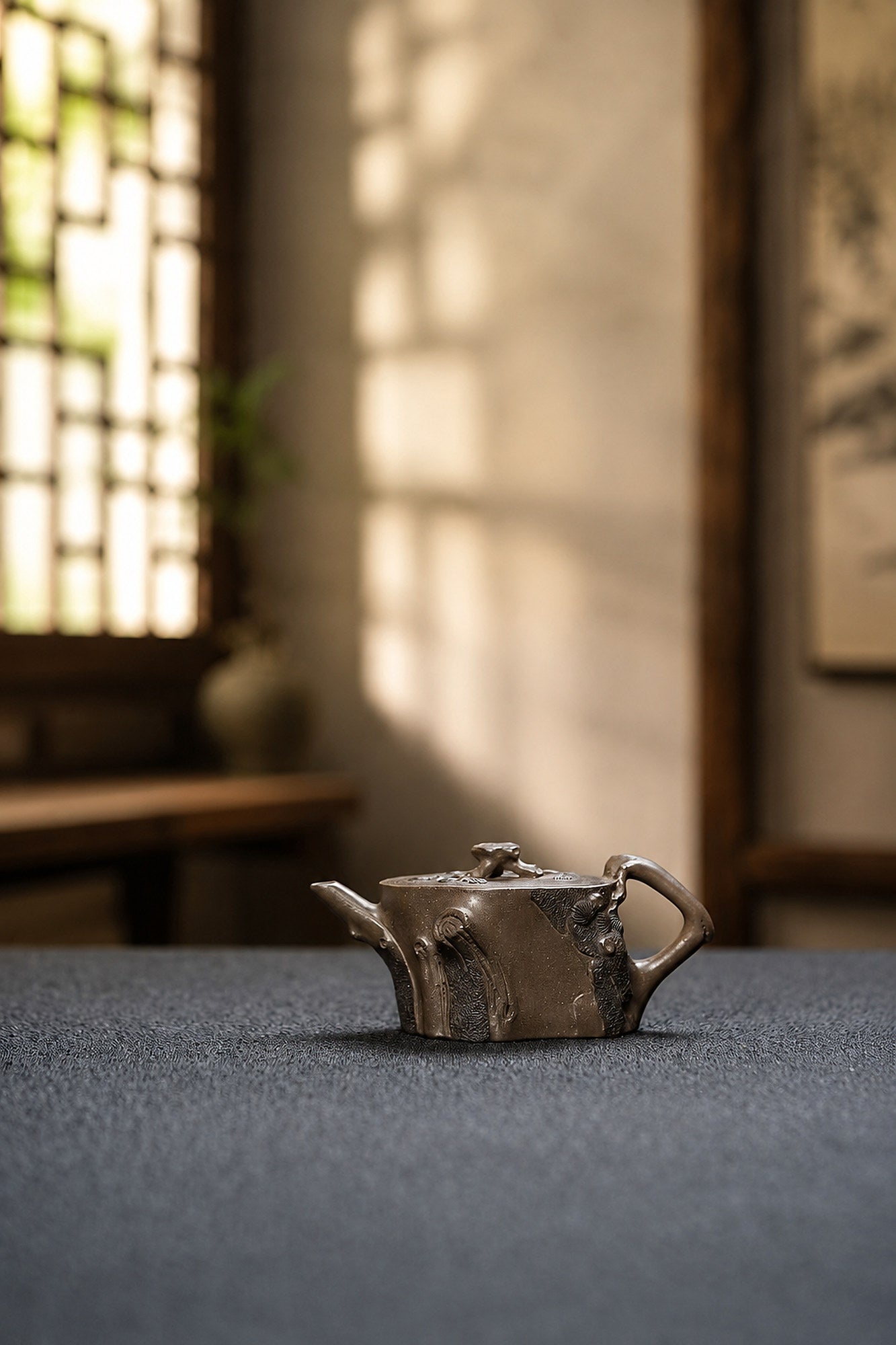 Product view 4 of 150ml Sculptural Form zisha teapot in Tianqingni Clay, No. 266