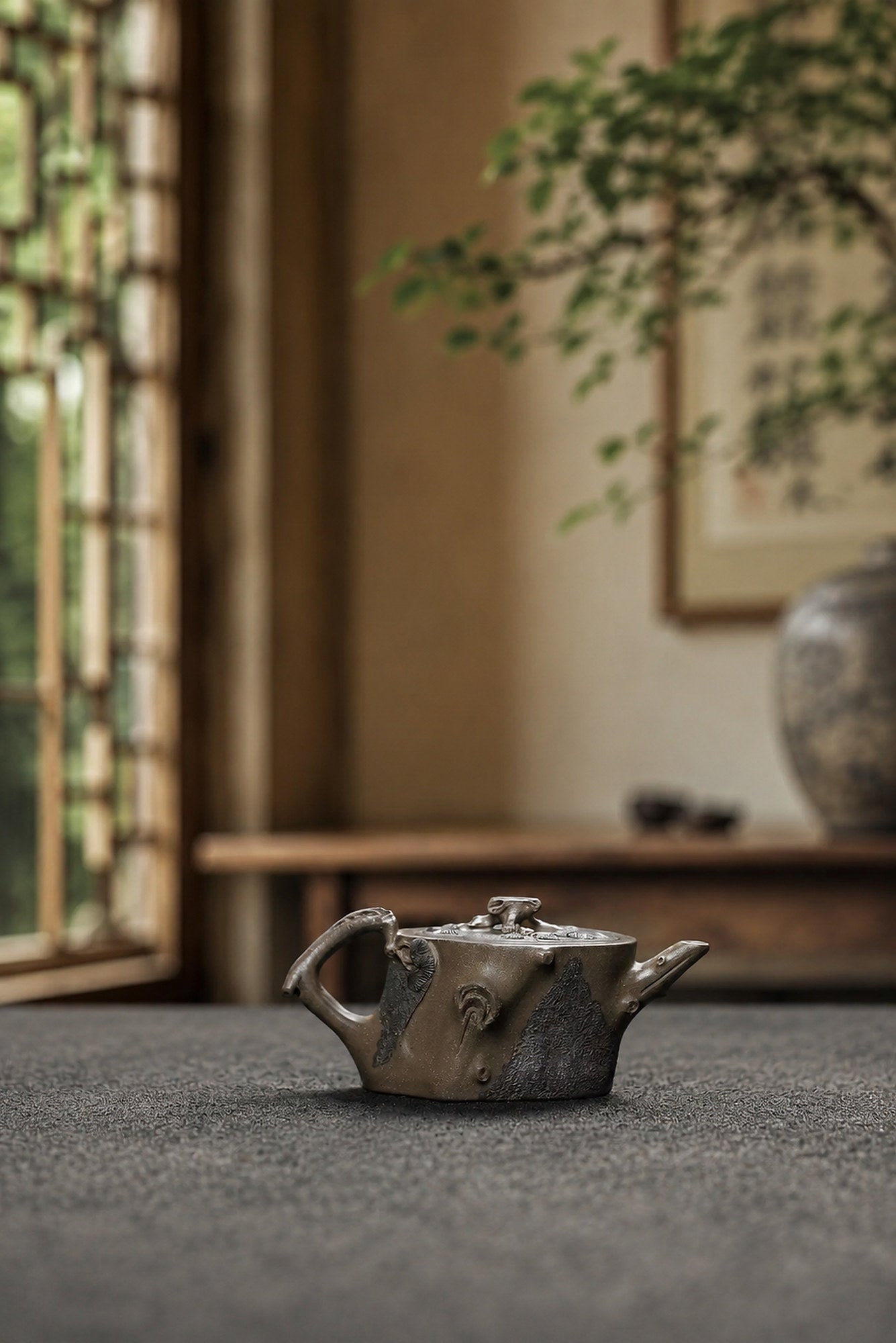 Product view 7 of 150ml Sculptural Form zisha teapot in Tianqingni Clay, No. 266
