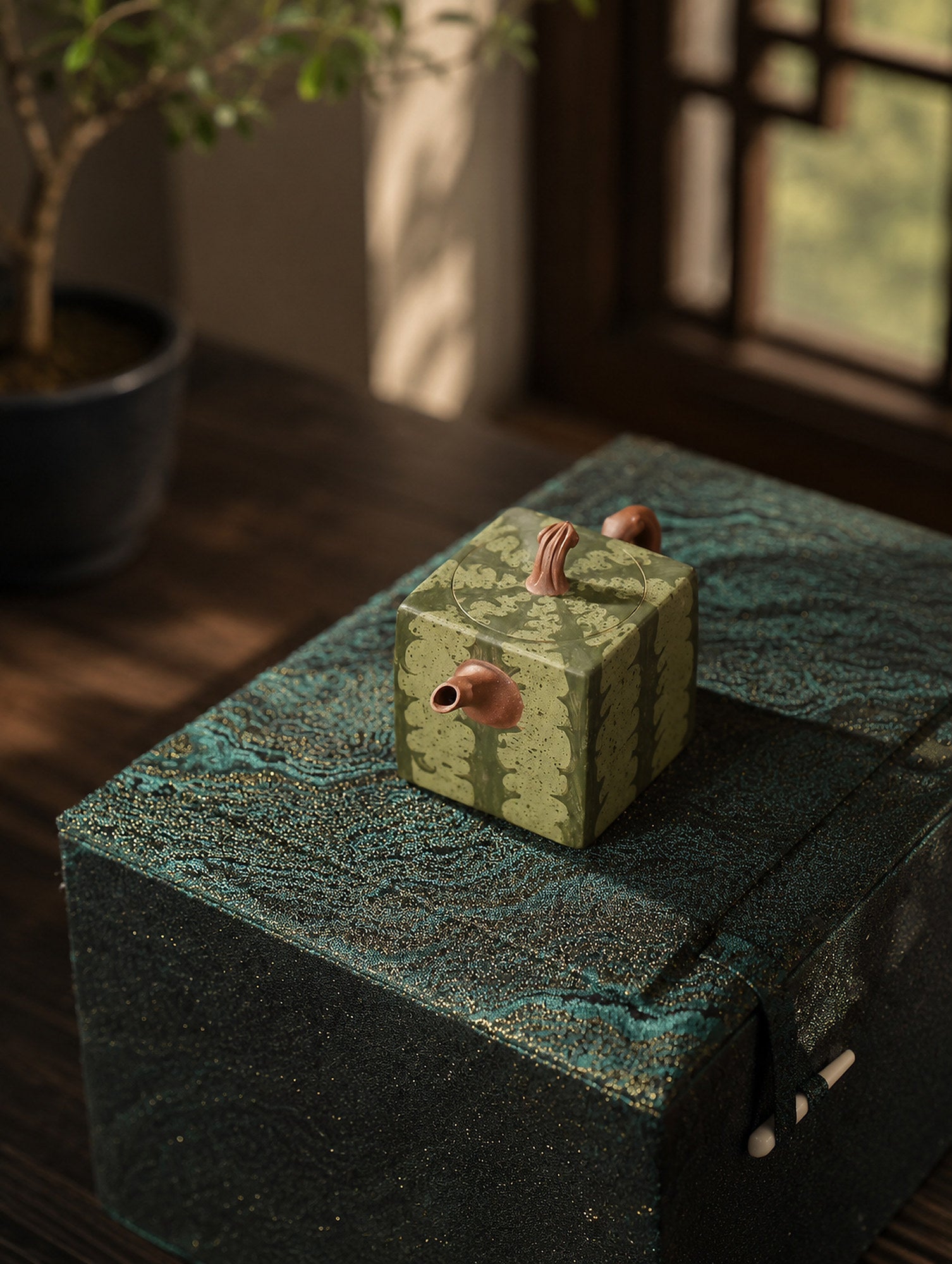Product view 4 of 100ml Sculptural Form zisha teapot in Zini Clay, No. 295