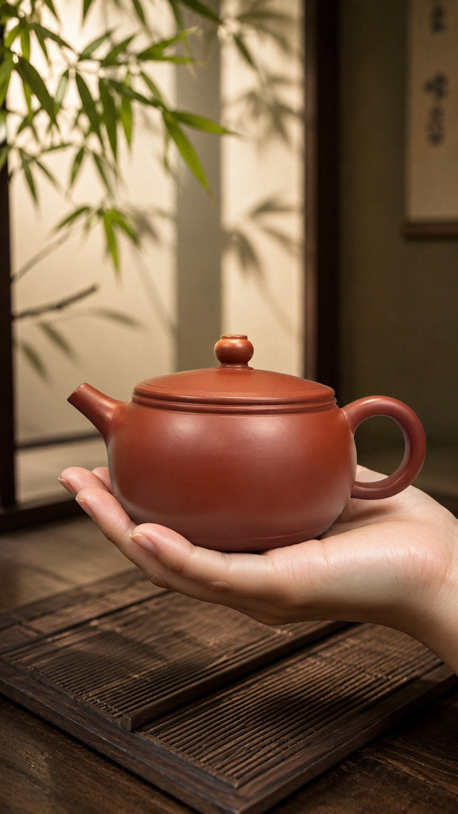 Product view 2 of 150ml Shi Gu zisha teapot in Dahongpao Clay, No. 095