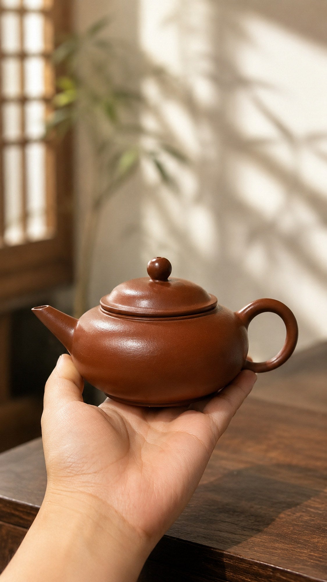 Product view 2 of 100ml Shuiping zisha teapot in Dahongpao Clay, No. 215