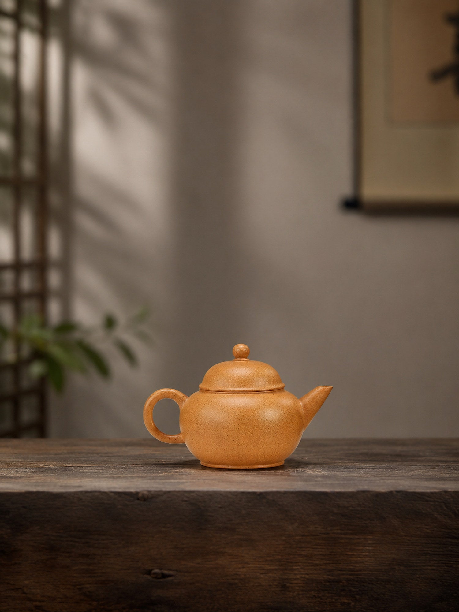 Product view 1 of 90ml Shuiping zisha teapot in Golden Duanni Clay, No. 366