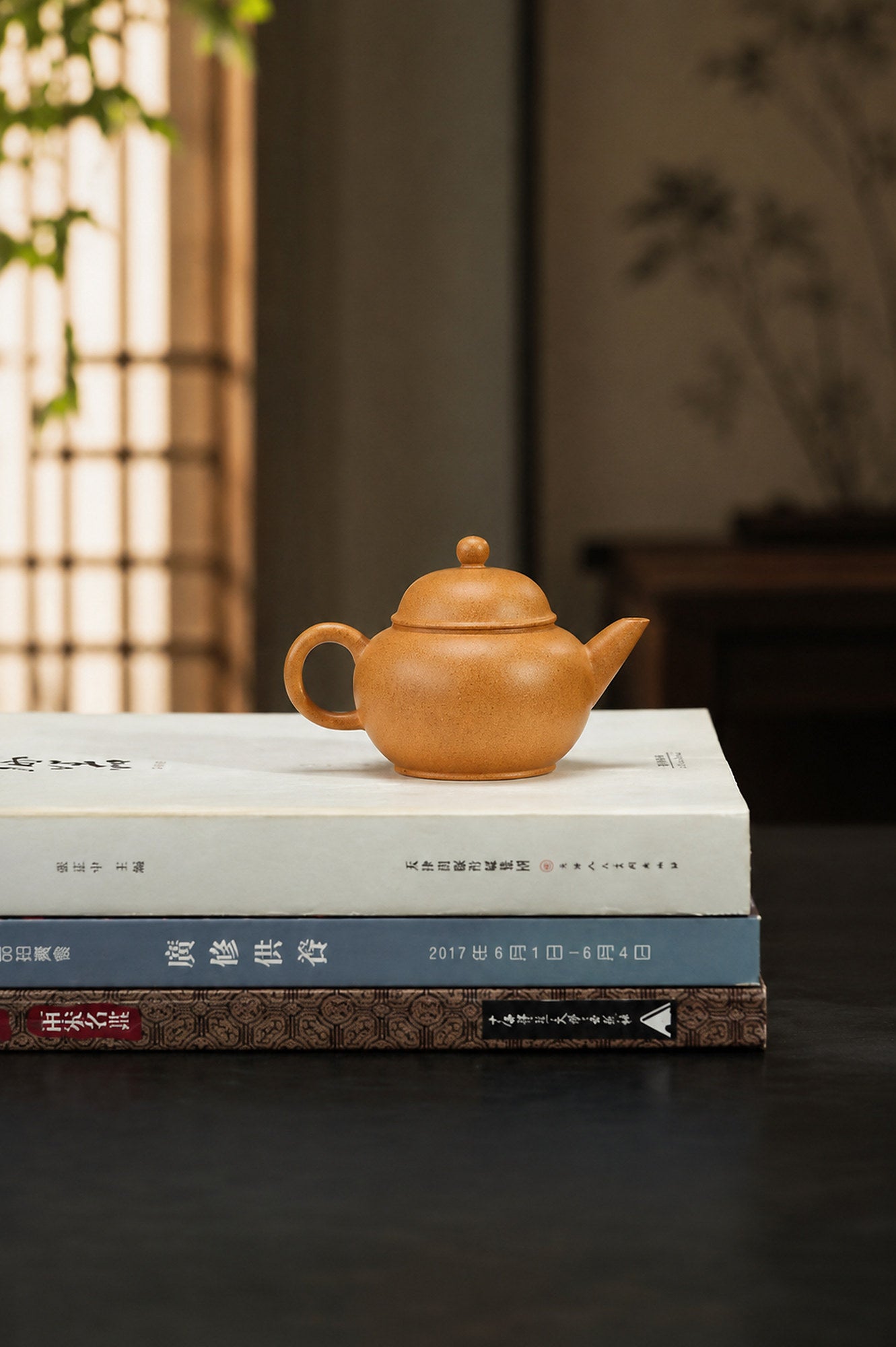 Product view 2 of 90ml Shuiping zisha teapot in Golden Duanni Clay, No. 366