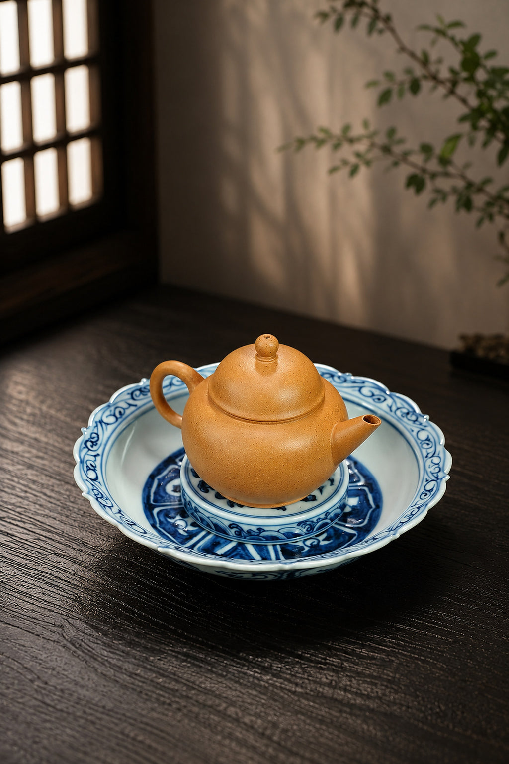 Product view 3 of 90ml Shuiping zisha teapot in Golden Duanni Clay, No. 366