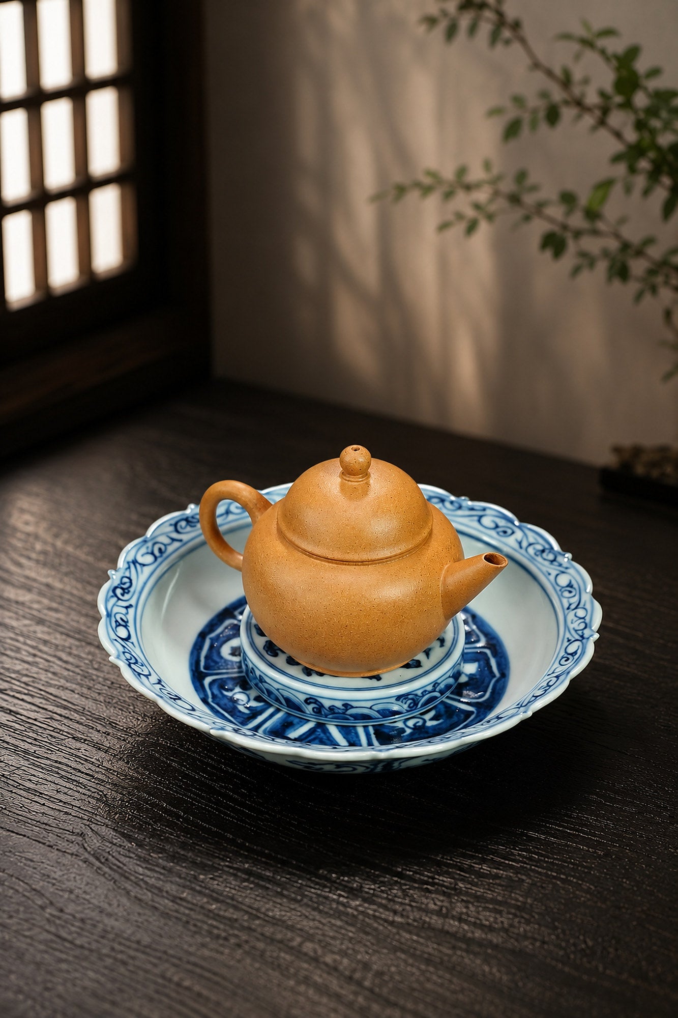 Product view 3 of 90ml Shuiping zisha teapot in Golden Duanni Clay, No. 366