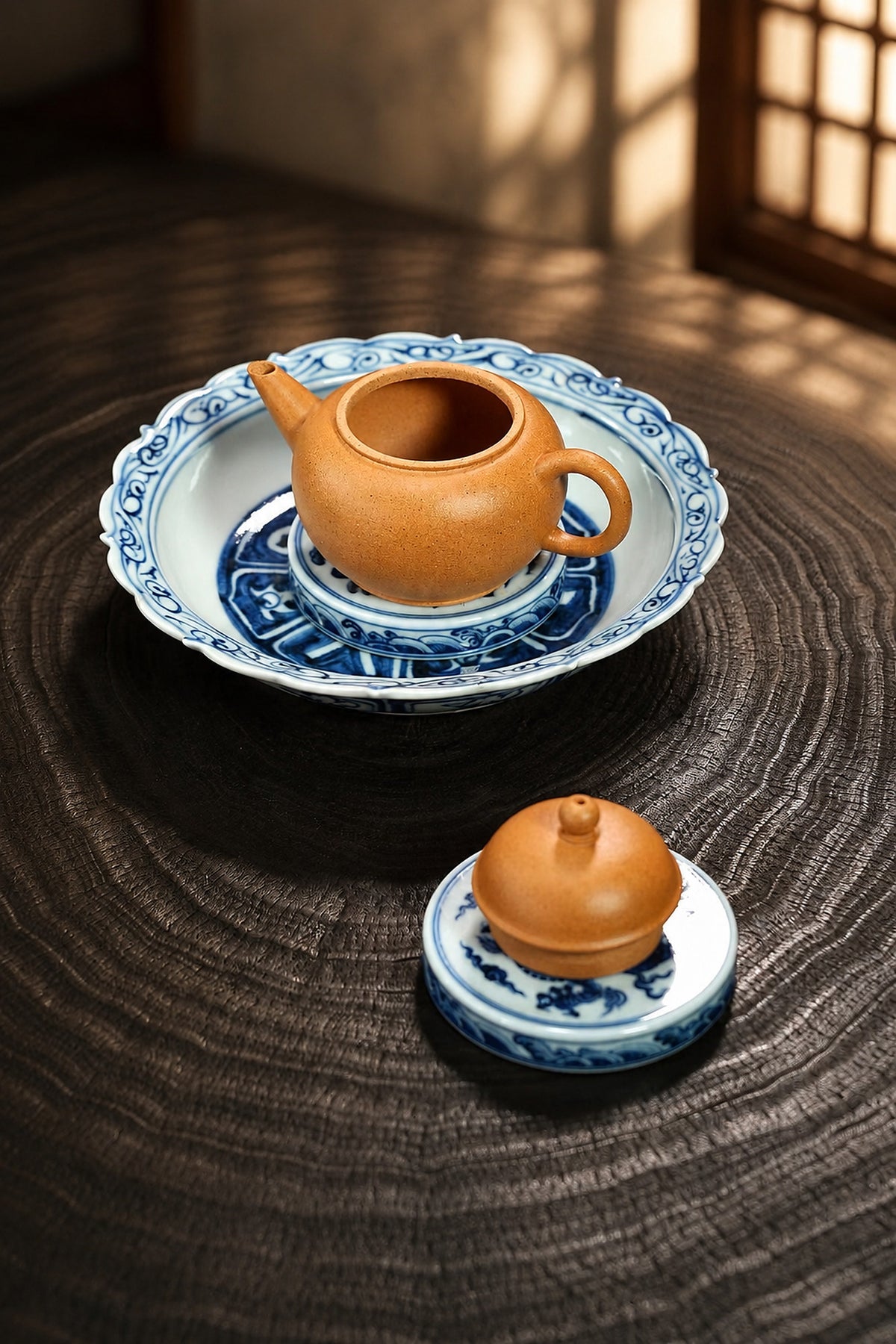 Product view 6 of 90ml Shuiping zisha teapot in Golden Duanni Clay, No. 366