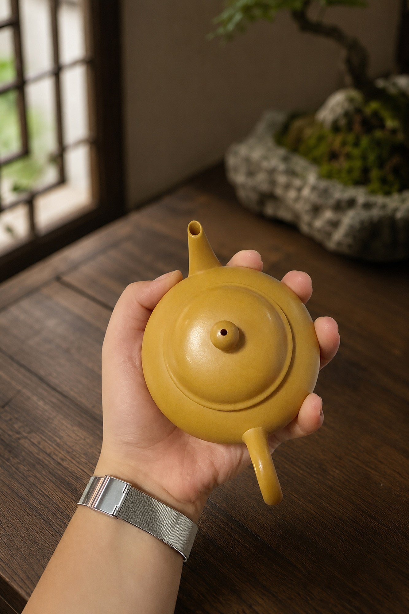 Product view 2 of 150ml Shuiping zisha teapot in Golden Zhuni Clay, No. 030