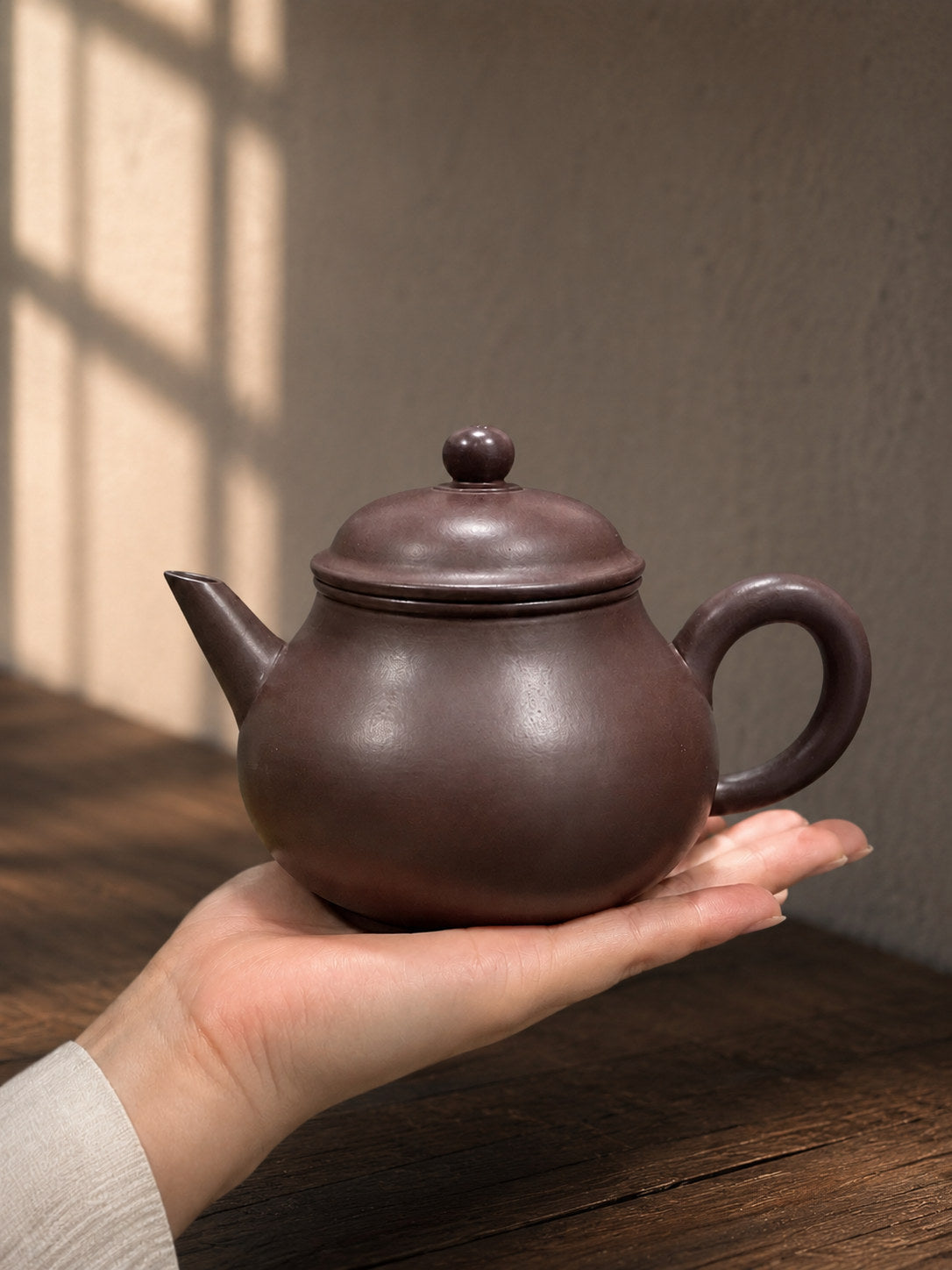 Product view 2 of 100ml Shuiping zisha teapot in Zipao Yusha Clay, No. 068