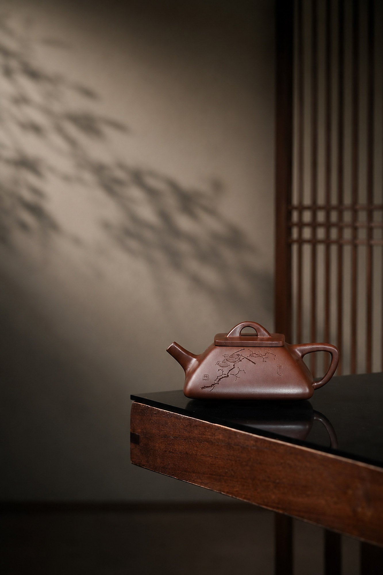 Product view 1 of 140ml Square Form zisha teapot in Aged Zini Clay, No. 378