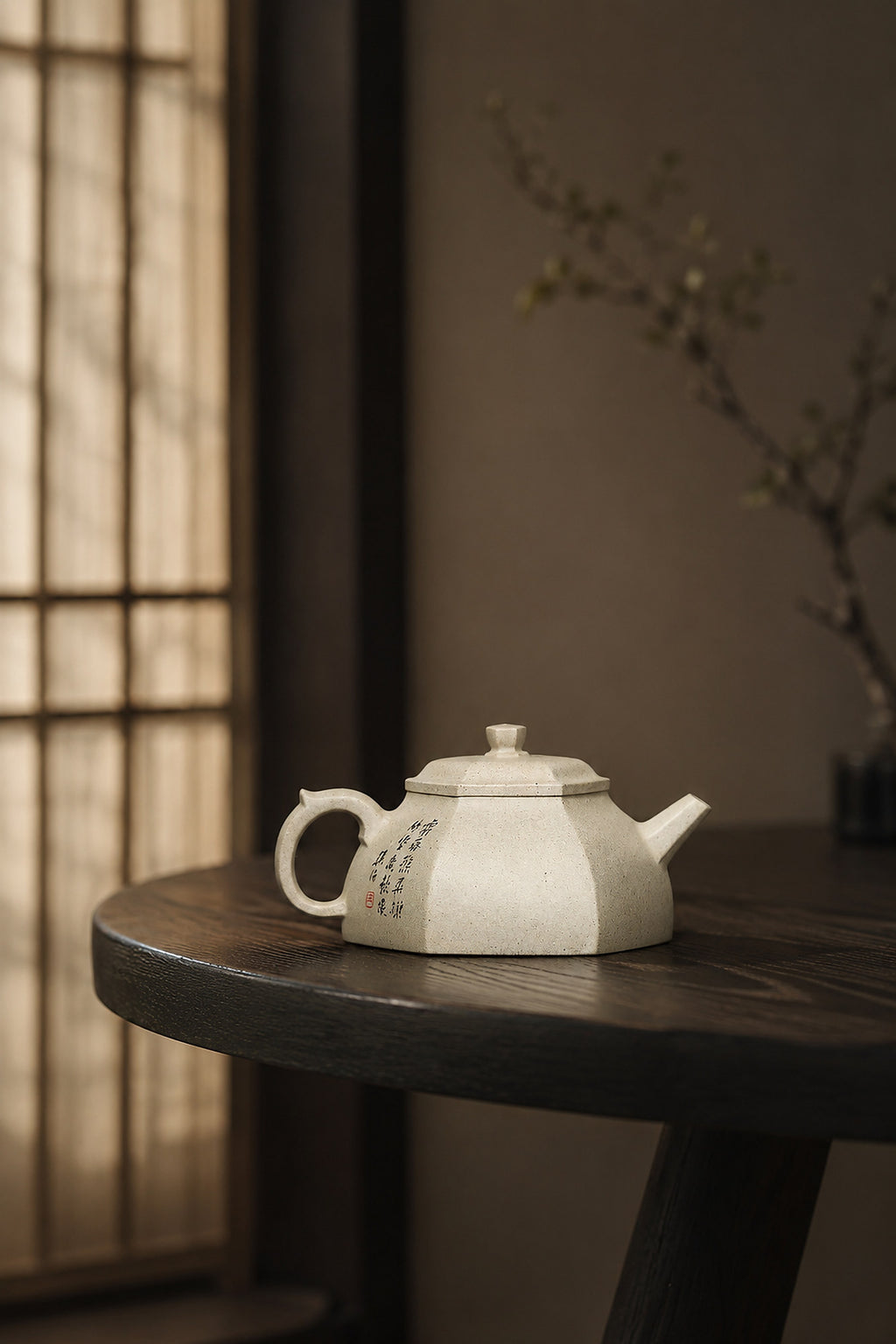 Product view 8 of 150ml Square Form zisha teapot in Benshan Luni Clay, No. 419