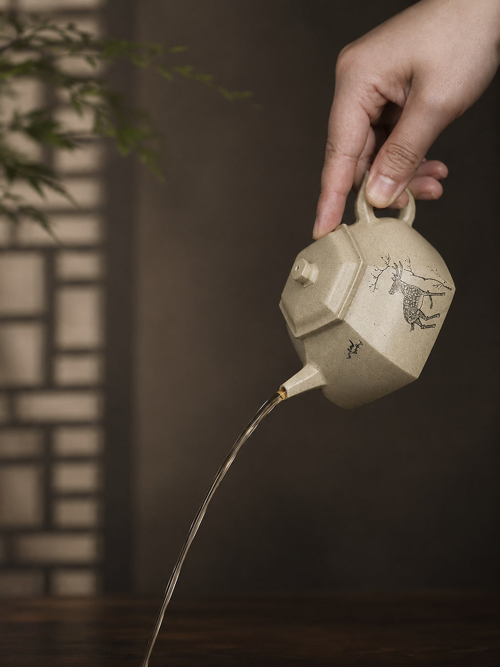 Product view 9 of 150ml Square Form zisha teapot in Benshan Luni Clay, No. 419
