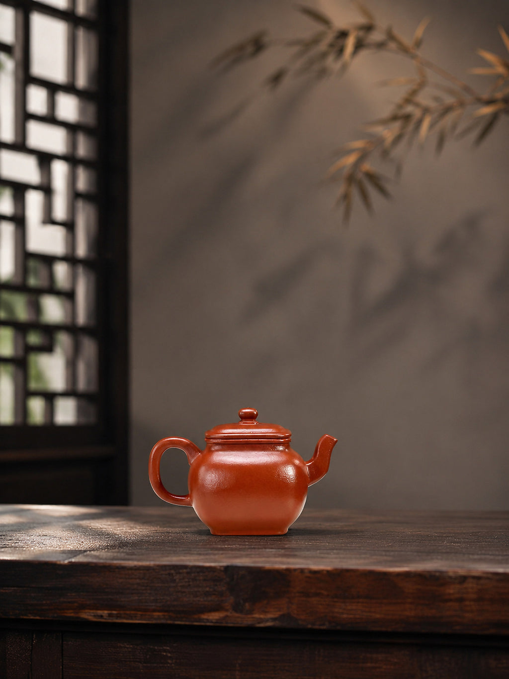 Product view 6 of 130ml Square Form zisha teapot in Zhuni Clay, No. 386