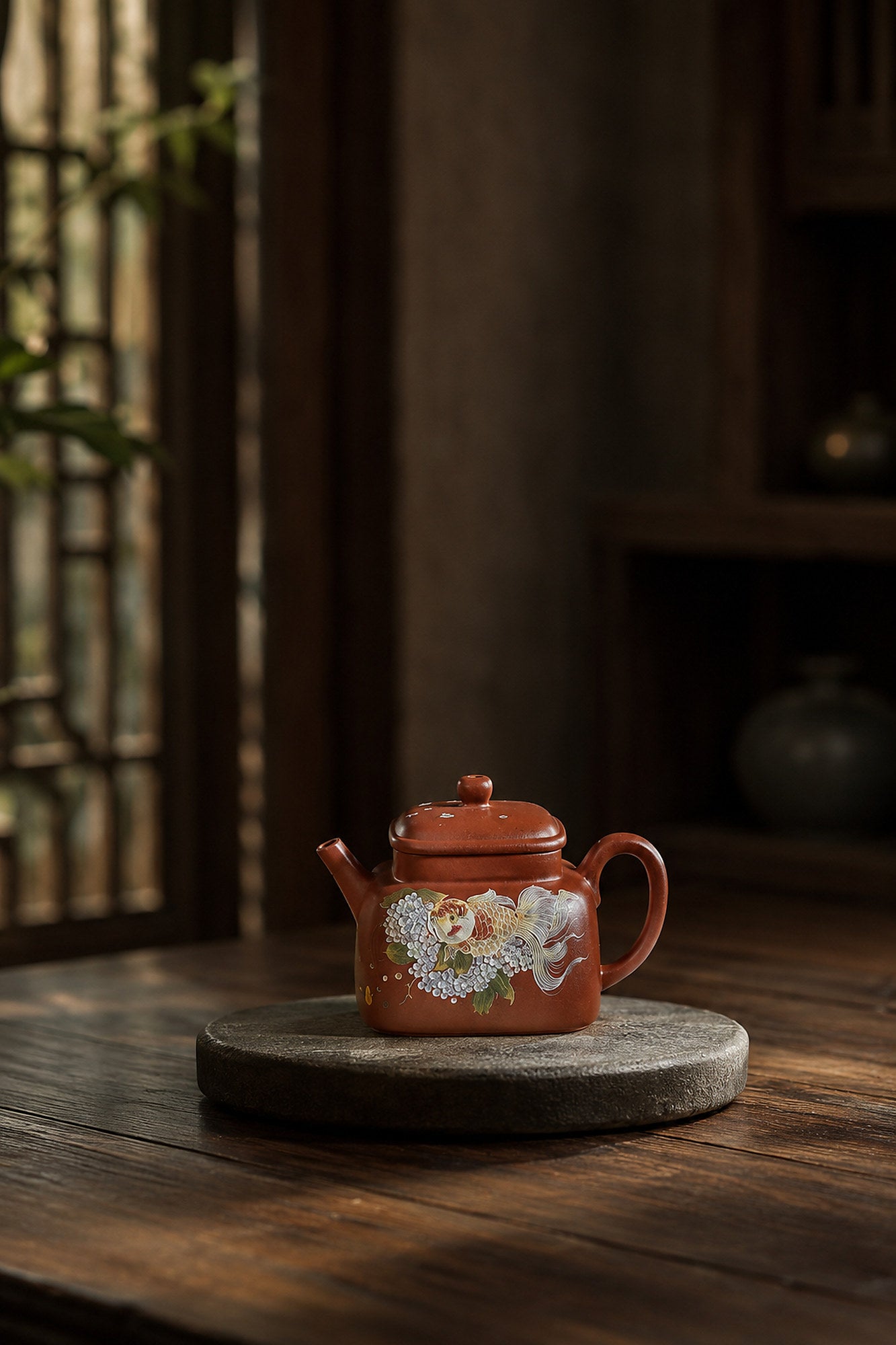 Product view 1 of 160ml Square Form zisha teapot in Zhuni Clay, No. 425
