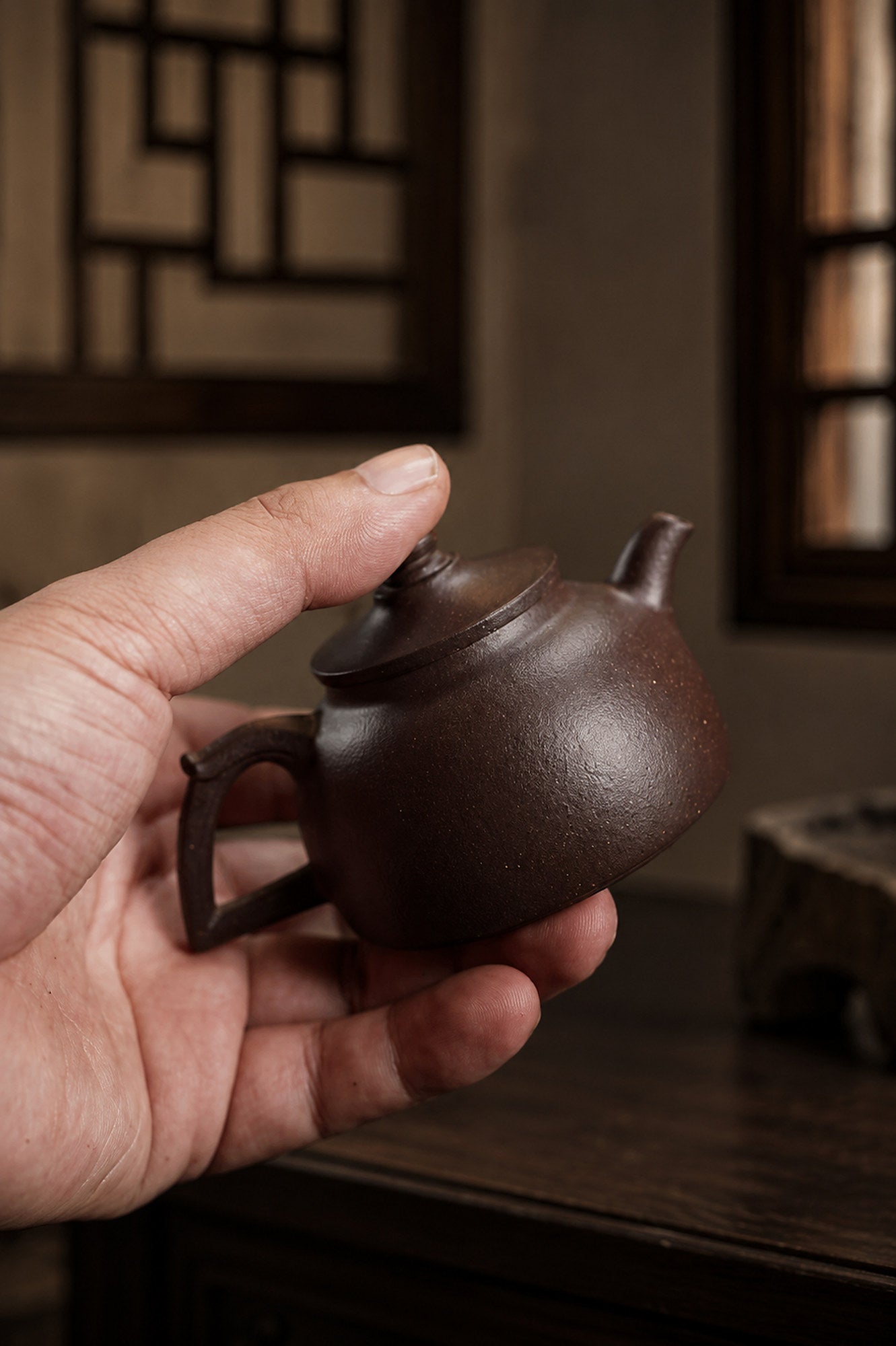 Product view 2 of 100ml Tian Xiang zisha teapot in Aged Zini Clay, No. 334