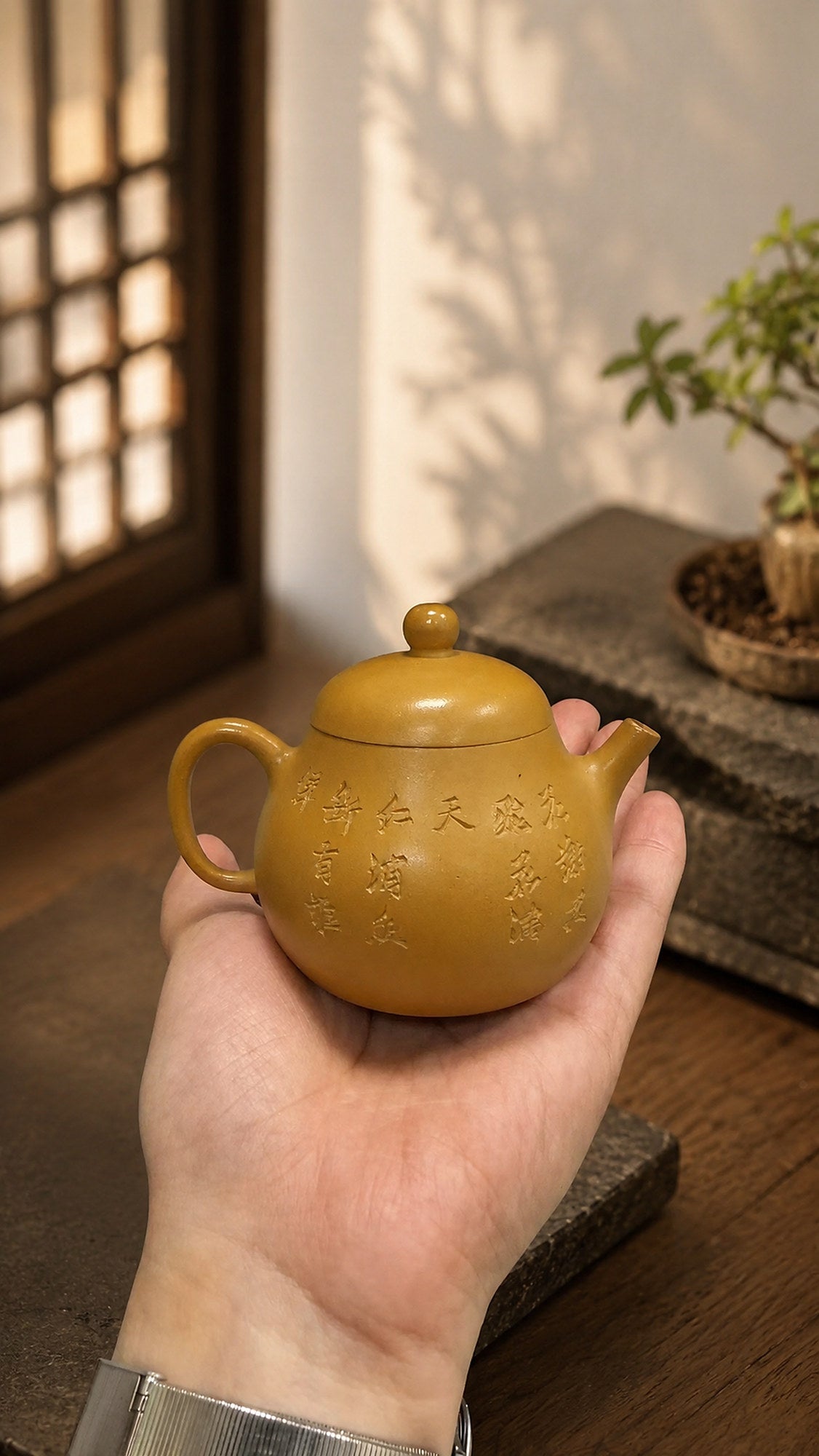 Product view 2 of 90ml Wendan zisha teapot in Golden Duanni Clay, No. 037