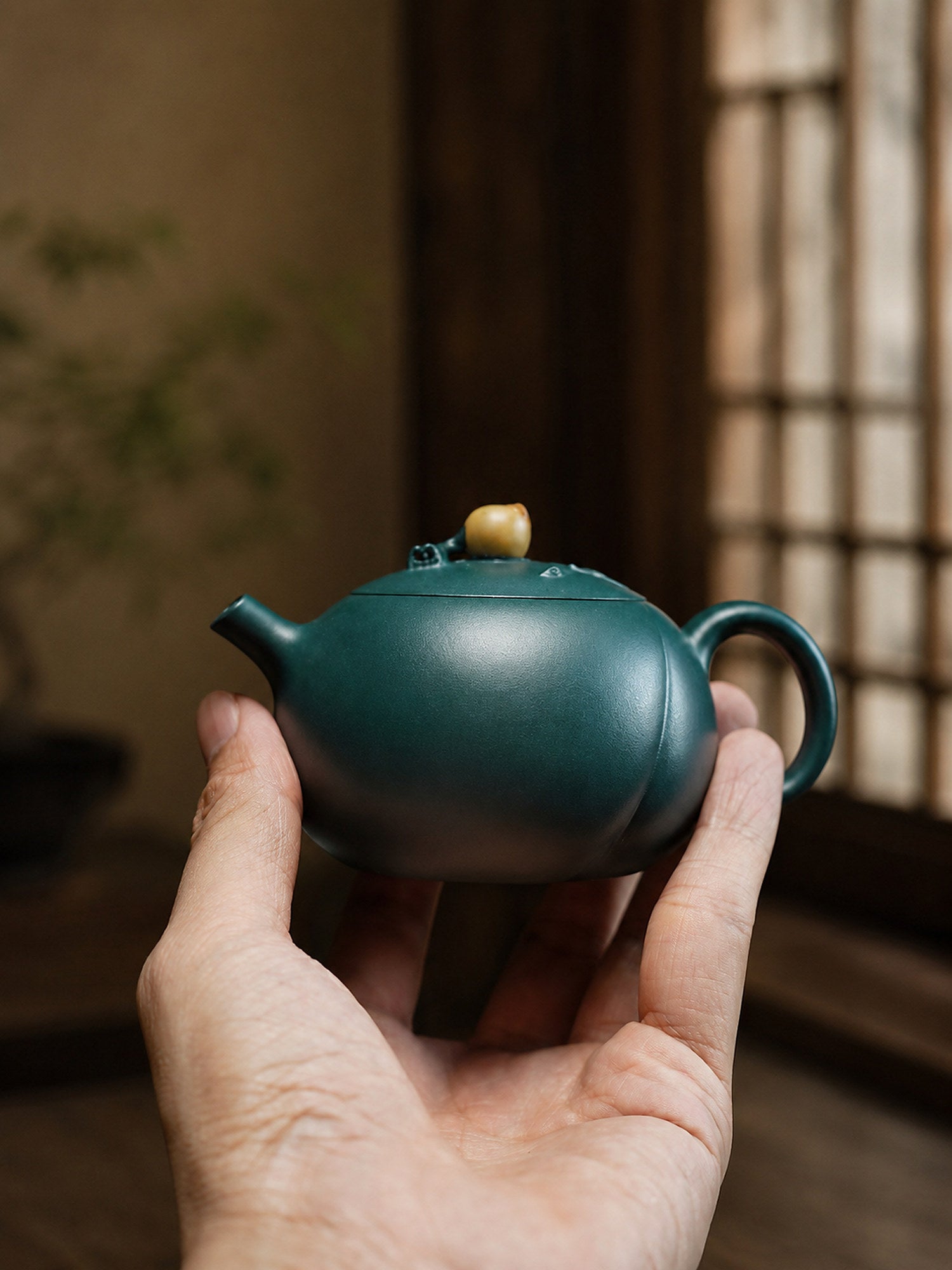 Product view 3 of 180ml Xi Shi Hua Qi zisha teapot in Dark Luni Clay, No. 253