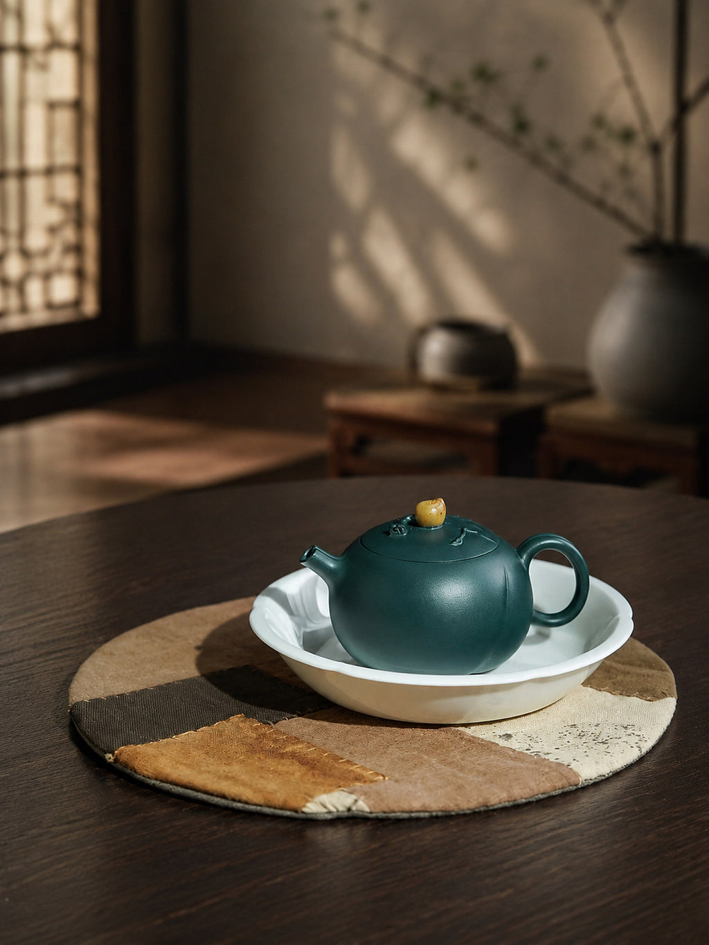 Product view 4 of 180ml Xi Shi Hua Qi zisha teapot in Dark Luni Clay, No. 253
