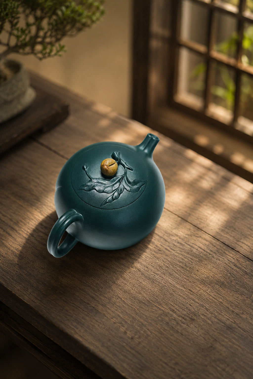 Product view 9 of 180ml Xi Shi Hua Qi zisha teapot in Dark Luni Clay, No. 253