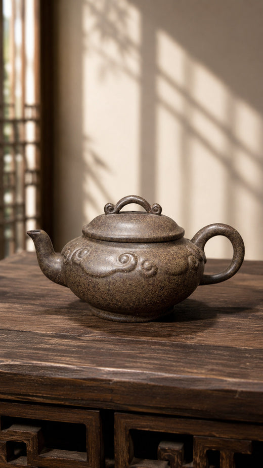 Product view 1 of 120ml Xiang Yun Ru Yi zisha teapot in Xiekeqing Clay, No. 195