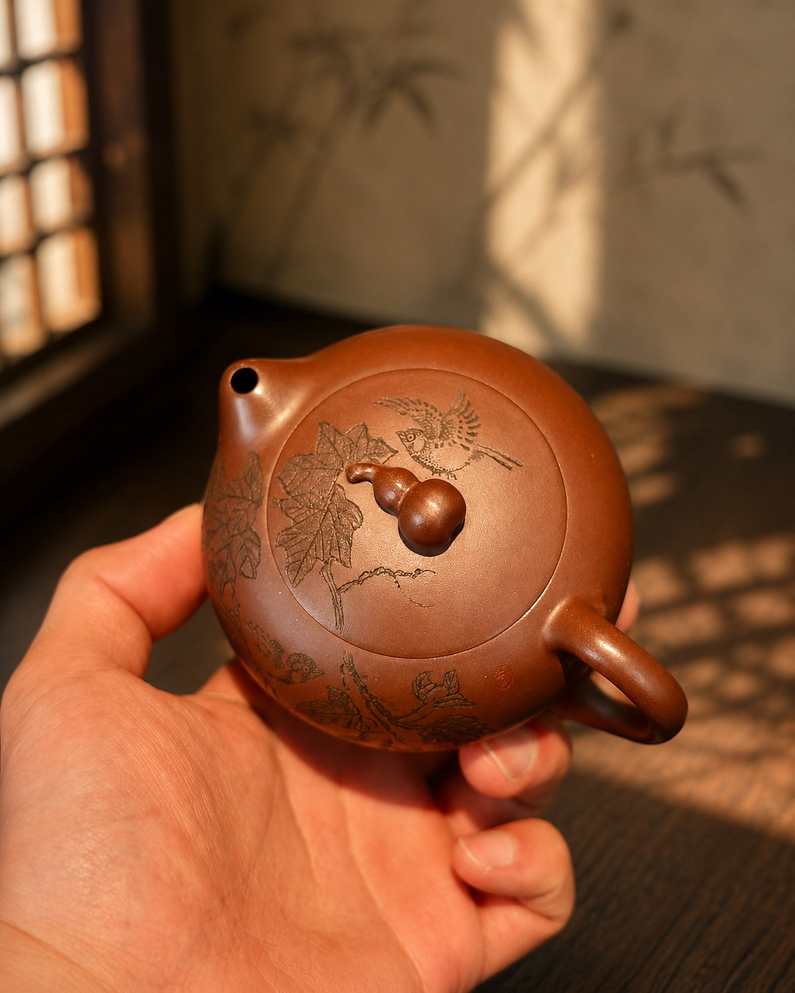 Product view 4 of 150ml Xishi zisha teapot in Aged Zini Clay, No. 401