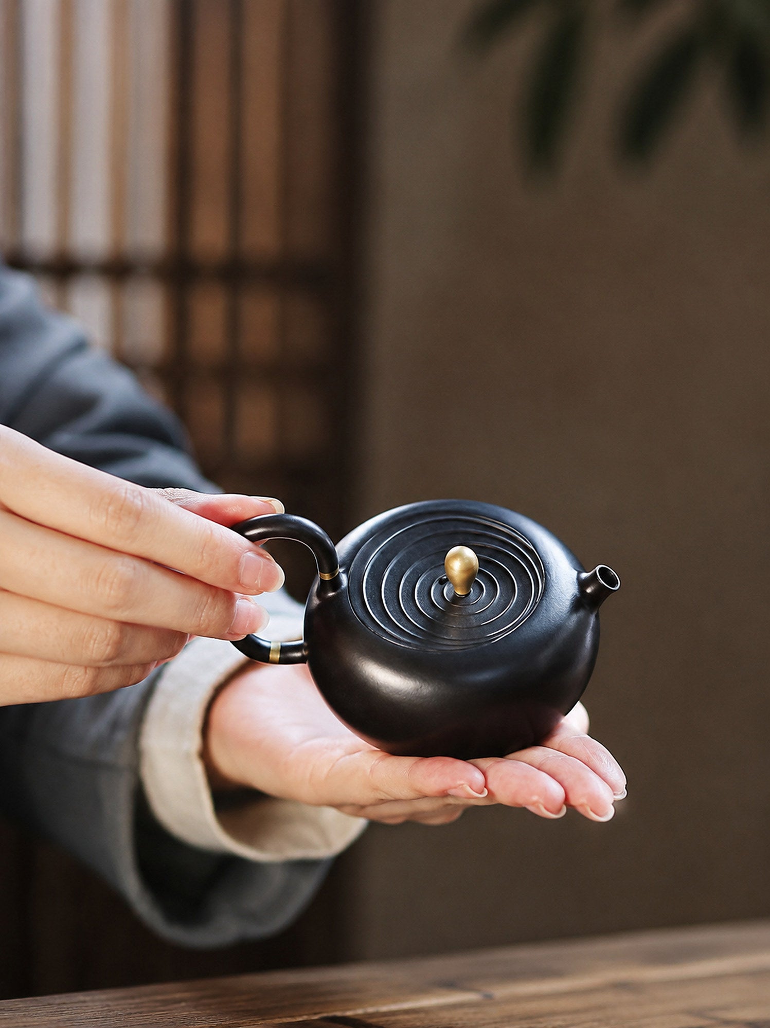 Product view 5 of 130ml Xishi zisha teapot in Ash-Fired Zini Clay, No. 397