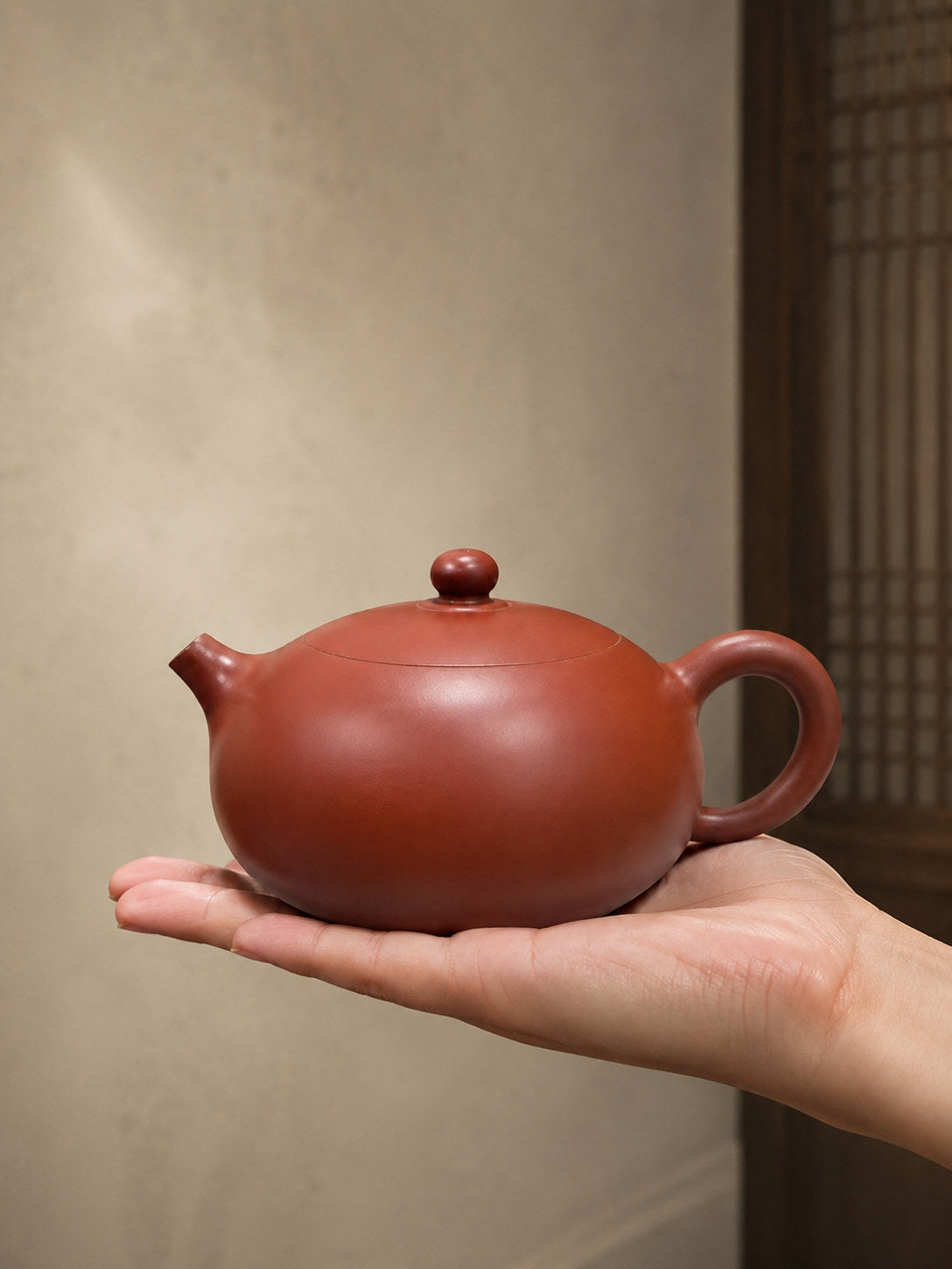 Product view 2 of 140ml Xishi zisha teapot in Dahongpao Clay, No. 080