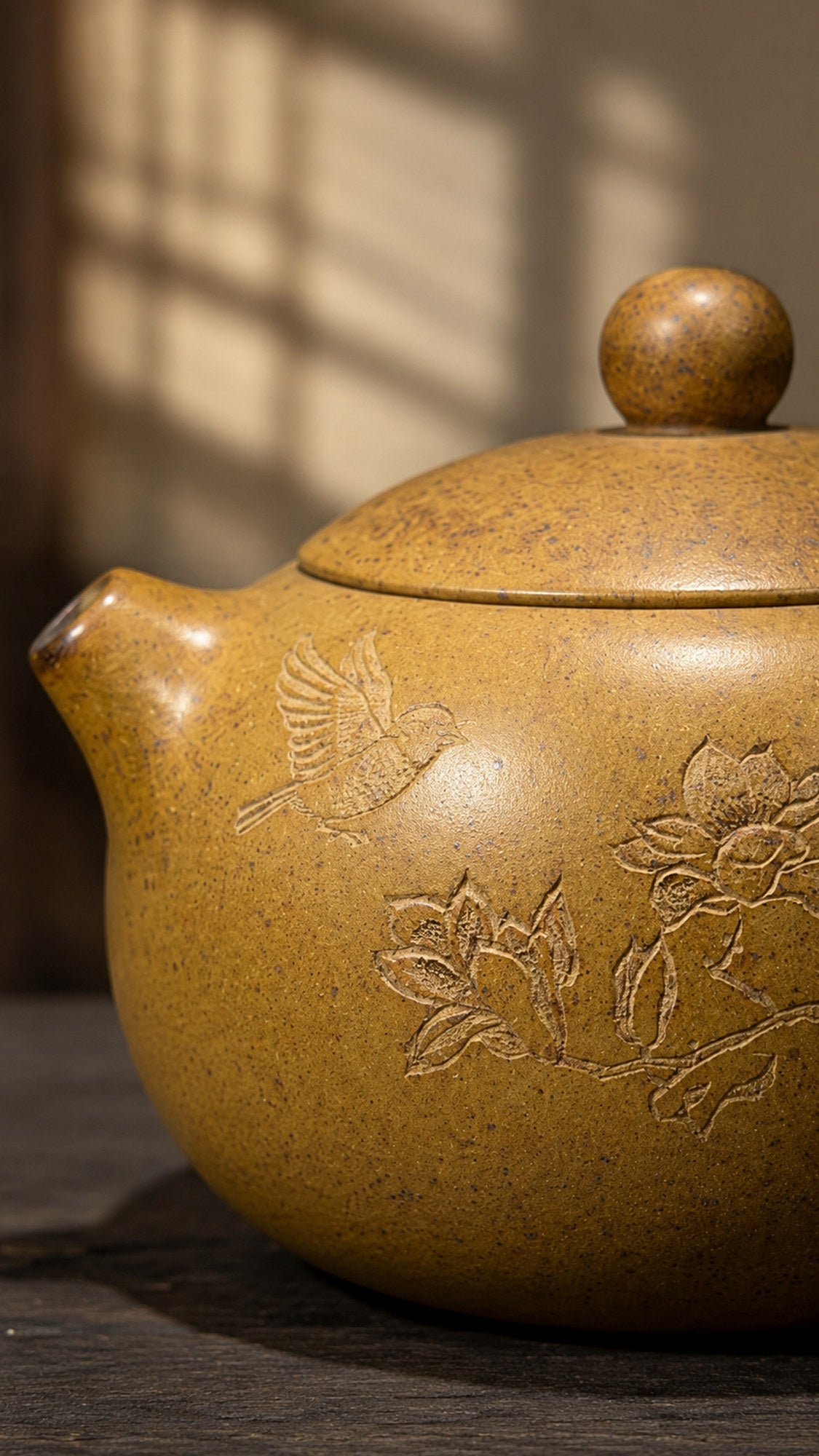Product view 3 of 230ml Xishi zisha teapot in Golden Duanni Clay, No. 186