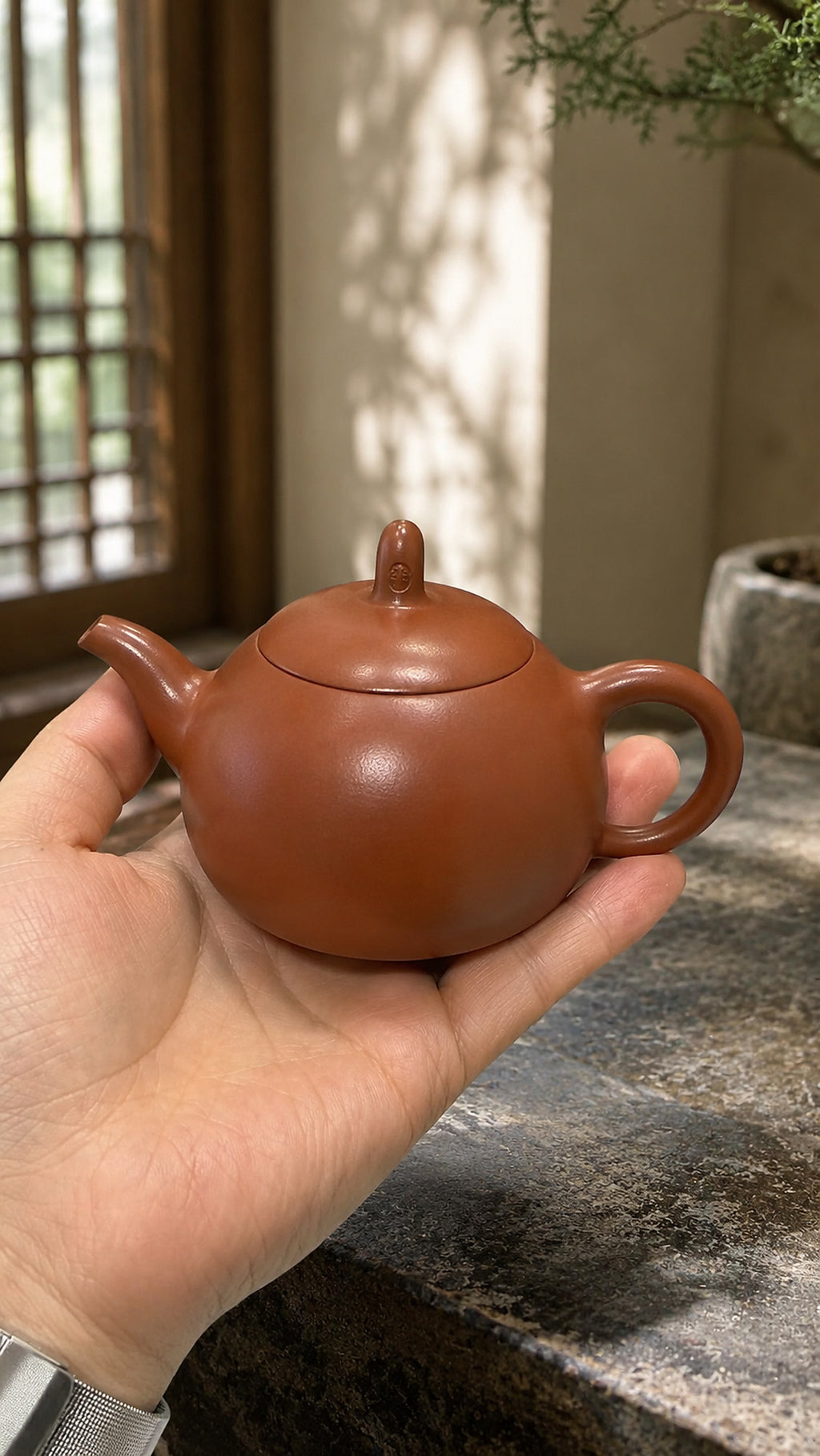 Product view 2 of 40ml Xishi zisha teapot in Zhuni Clay, No. 032