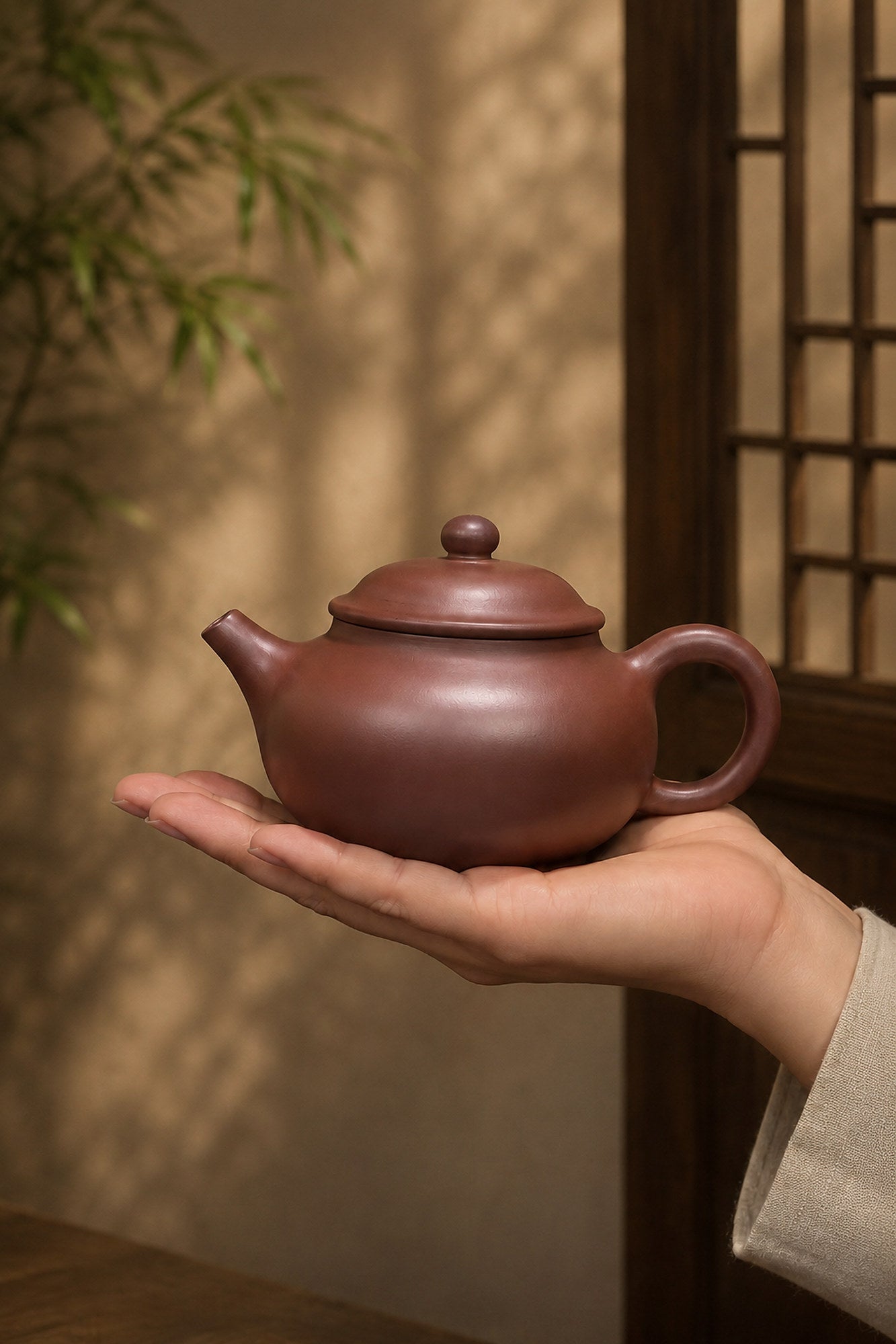 Product view 2 of 120ml Yuan Bao zisha teapot in Dicaoqing Zini Clay, No. 057