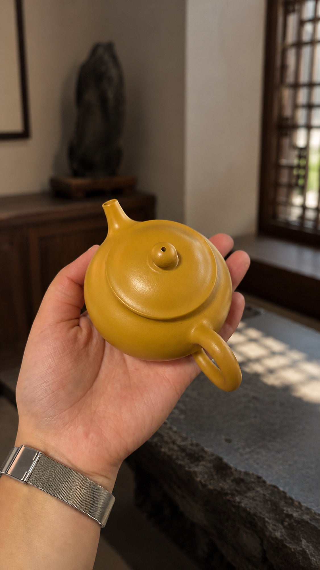 Product view 2 of 150ml Yuan Bao zisha teapot in Golden Zhuni Clay, No. 023