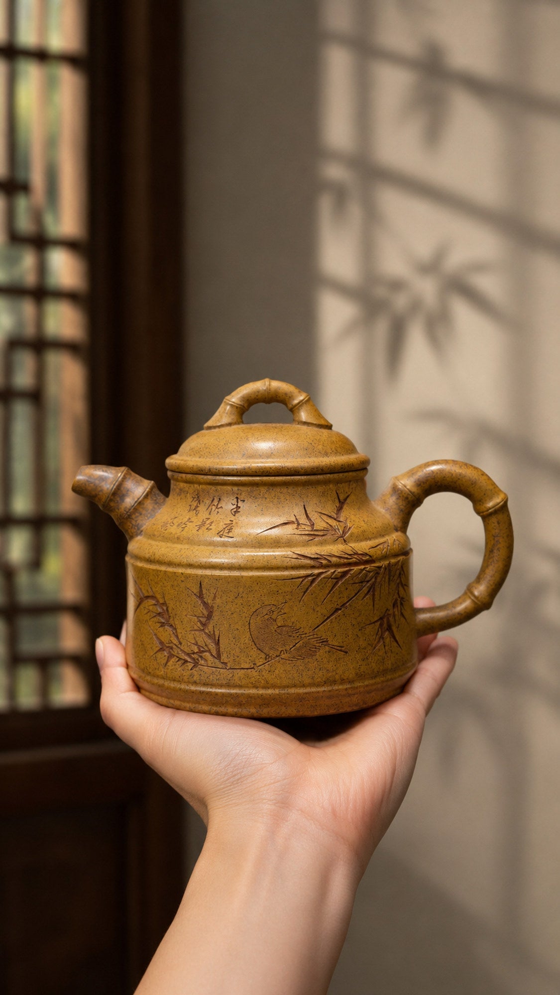 Product view 2 of 260ml Zhu Ding zisha teapot in Golden Duanni Clay, No. 182